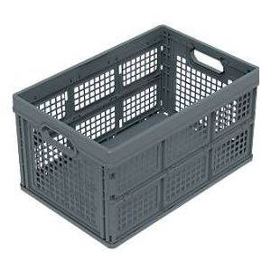 Faltbox im EURO-Maß 532-40, ohne Deckel, 40 l, grau
