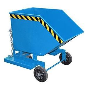 Kippbehälter mit Rollen Typ KW-ET 250, blau