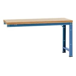 Manuflex Anbauwerkbank Profi Standard, Tischplatte Multiplex, 1750 x 700 mm, brillantblau