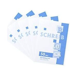 Notizblock, liniert, DIN A4, 5 Stück