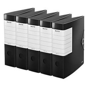 LEITZ® Qualitätsordner SOLID, DIN A4, Rückenbreite 82 mm, 5 Stück, schwarz
