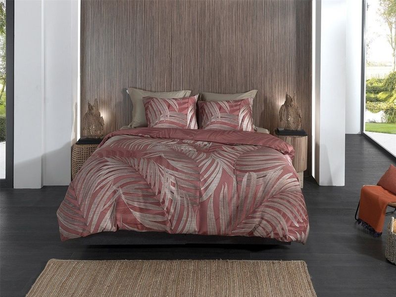 Heckettlane - Selin - Dekbedovertrek - Terra - 100% Katoen-Satijn - 140x220 + 1 sloop 60/70 cm