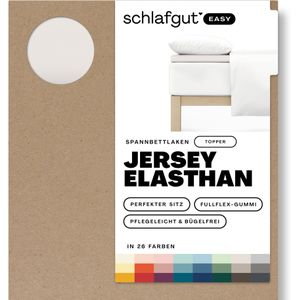 schlafgut Topper Easy Jersey Elasthan Hoeslaken XL - 180x200 - 200x220 744 Sand Light