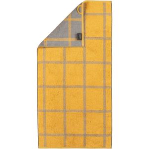 Cawo Two-Tone Grafik Handdoek Curry 50x100