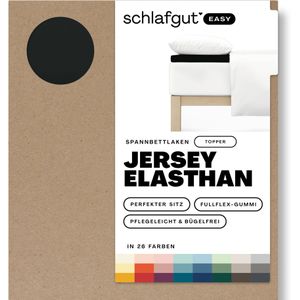 schlafgut Topper Easy Jersey Elasthan Hoeslaken XL - 180x200 - 200x220 799 Off-Black