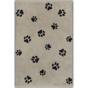 Cawo We love Dogs gemustert 6247 Gastendoekje 30x50 schwarz/beige