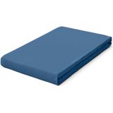 schlafgut Jersey Pure hoeslaken extra hoog - Eenpersoons S - 90x190 - 100x220 615 Blue Mid