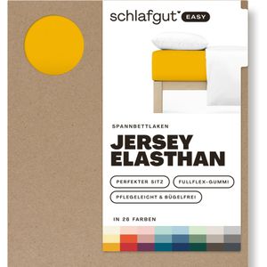 Schlafgut EASY Jersey Elasthan Hoeslaken S - 90x190 - 100x220 196 Yellow Deep