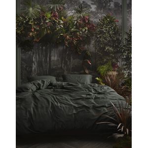 ESSENZA Minte Dekbedovertrek Antraciet - Eenpersoons – 140x200/220 cm