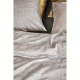 At Home by BeddingHouse Textures dekbedovertrek - Eenpersoons - 140x200/220 - Licht grijs