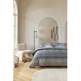 Kardol - Mimic - Dekbedovertrek - Blauw - Katoensatijn - Extra Breed