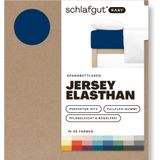 schlafgut Easy Jersey Elasthan Hoeslaken XL - 180x200 - 200x220 570 Blue Deep