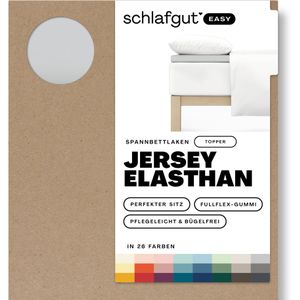 schlafgut Topper Easy Jersey Elasthan Hoeslaken XL - 180x200 - 200x220 511 Grey Light