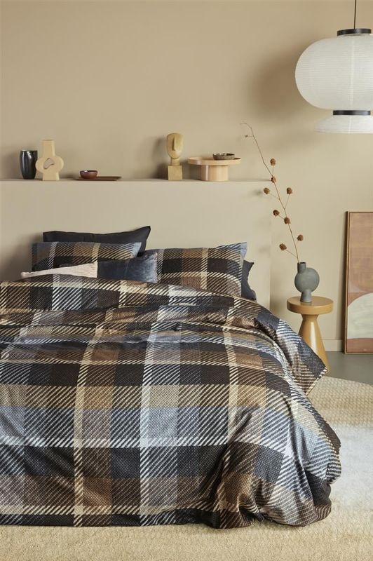 Beddinghouse Brett dekbedovertrek - Eenpersoons - 140x200/220 - Grijs