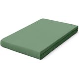 schlafgut Jersey Pure hoeslaken extra hoog - Eenpersoons S - 90x190 - 100x220 665 Green Mid