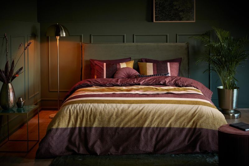 Beddinghouse Jorren dekbedovertrek - Eenpersoons - 140x200/220 - Donker Rood