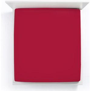 Bella Donna Jersey La Piccola Topperhoeslaken 120x190-200 cm carmijnrood-0188