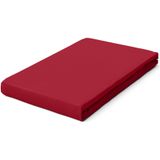 schlafgut Jersey Pure hoeslaken extra hoog - Eenpersoons S - 90x190 - 100x220 285 Red Deep