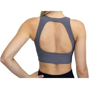 Fittastic Sportswear No Sleeve Backless Top  - XS - Grijs