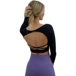 Fittastic Sportswear Backless Top  - L - Zwart