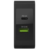 Green Cell PD 3.0 Smartphone & Laptop Snelle Muur Oplader - USB-C, USB 2.0 - 45W