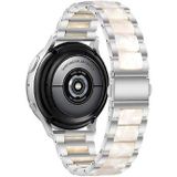 Samsung Galaxy Watch4/Watch4 Classic/Watch5 Roestvrij Stalen Riem - Parelwit / Zilver