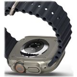 Ringke Slim Apple Watch Ultra/Ultra 2 Cover - 49mm - 2 St. - Doorzichtig & Titanium Grijs