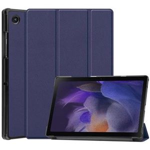 Tri-Fold Series Samsung Galaxy Tab A8 10.5 (2021) Folio Case - Donkerblauw