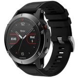 Siliconen Band - Garmin Fenix 6 GPS/6 Pro GPS/5/5 Plus - Zwart