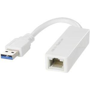DELTACO USB-A naar Gigabit Ethernet Netwerk Adapter - Zwart