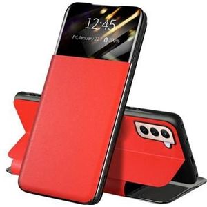 Samsung Galaxy S22 5G Front Smart View Flip Case - Rood