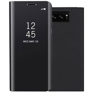 Luxury Series Mirror View Samsung Galaxy Note8 Flip Case - Zwart