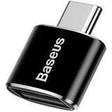 Baseus Mini CATOTG-01 USB-A / USB-C OTG-adapter - zwart