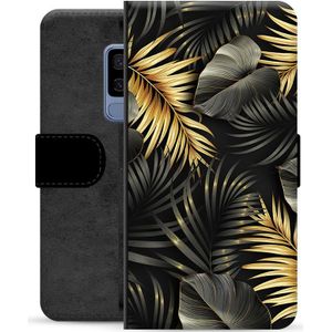 Samsung Galaxy S9+ Premium Wallet Hoesje - Gouden Bladeren