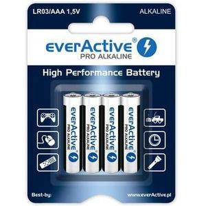 EverActive Pro LR03/AAA Alkaline batterijen 1250mAh - 4 stuks.