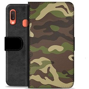 Samsung Galaxy A20e Premium Portemonnee Hoesje - Camouflage