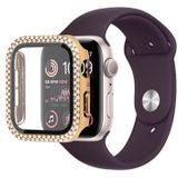 Strass Decoratief Apple Watch SE (2022)/SE/6/5/4 Cover met Screenprotector - 40mm - Goud