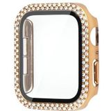 Strass Decoratief Apple Watch SE (2022)/SE/6/5/4 Cover met Screenprotector - 40mm - Goud