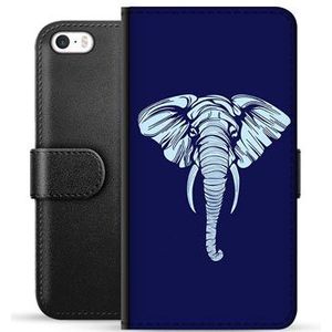 iPhone 5/5S/SE Premium Portemonnee Hoesje - Olifant