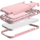 iPhone 12 Mini Hybrid Case met Verborgen Spiegel & Kaartsleuf - Roze