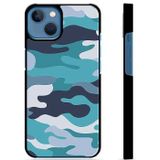 iPhone 13 Beschermhoes - Blauw Camouflage