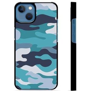 iPhone 13 Beschermhoes - Blauw Camouflage