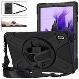 Samsung Galaxy Tab S7 FE Heavy Duty 360 Case met Draagriem - Zwart