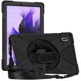 Samsung Galaxy Tab S7 FE Heavy Duty 360 Case met Draagriem - Zwart