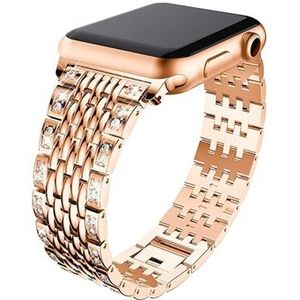 Apple Watch Series 9/8/SE (2022)/7/SE/6/5/4/3/2/1 Glamband - 41 mm/40 mm/38 mm - Roségoud