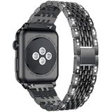 Apple Watch Series 9/8/SE (2022)/7/SE/6/5/4/3/2/1 Glamband - 41 mm/40 mm/38 mm - Zwart