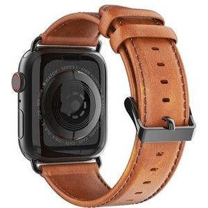 Dux Ducis Apple Watch Series Ultra 2/Ultra/9/8/SE (2022)/7/SE/6/5/4/3/2/1 Leren Band - 49mm/45mm/44mm/42mm - Bruin