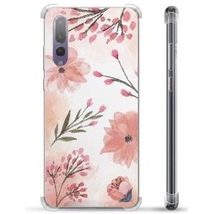 Huawei P20 Pro Hybrid Hoesje - Roze Bloemen