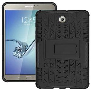 Samsung Galaxy Tab S2 8.0 T710, T715 Antislip Hybride Hoesje - Zwart