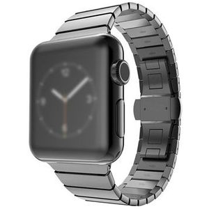Apple Watch Series 9/8/SE (2022)/7/SE/6/5/4/3/2/1 roestvrijstalen band - 41mm/40mm/38mm - zwart
